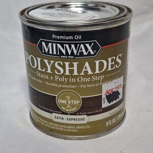 Minwax "Espresso Satin"  Stain & Poly all in 1, 1/2 Pint Can